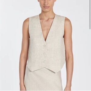 DISSH Banks Natural Linen Vest US4/AU8